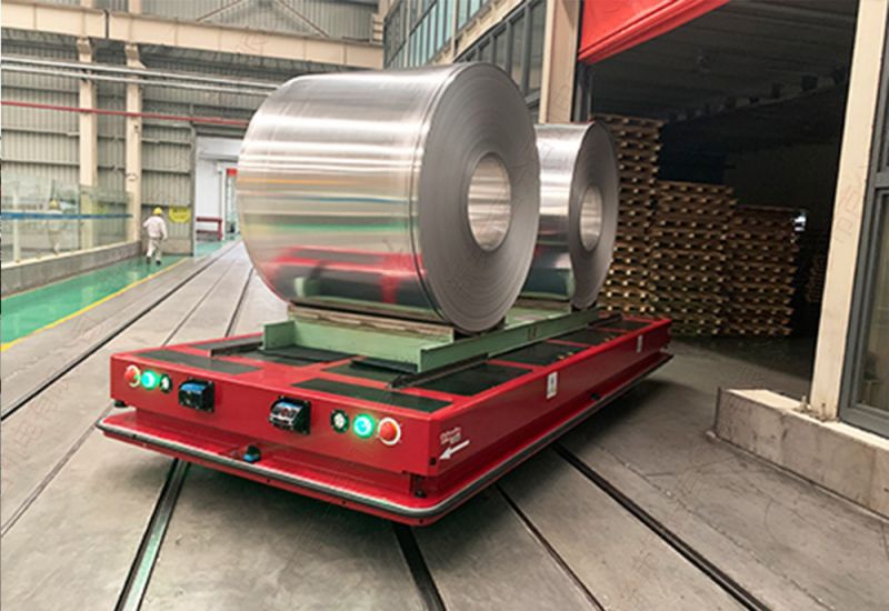 倉(cāng)庫(kù)自動(dòng)化使用30噸AGV自動(dòng)導(dǎo)引車(chē)